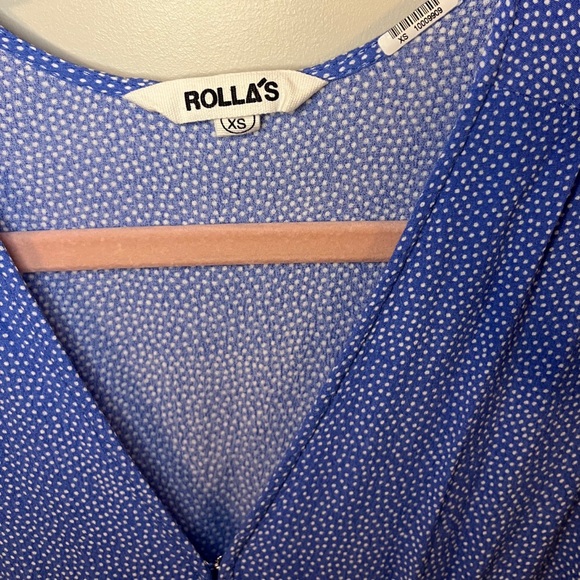 NWOT Rollas Wrap dress mini polka dot print size Xsmall - Picture 3 of 3